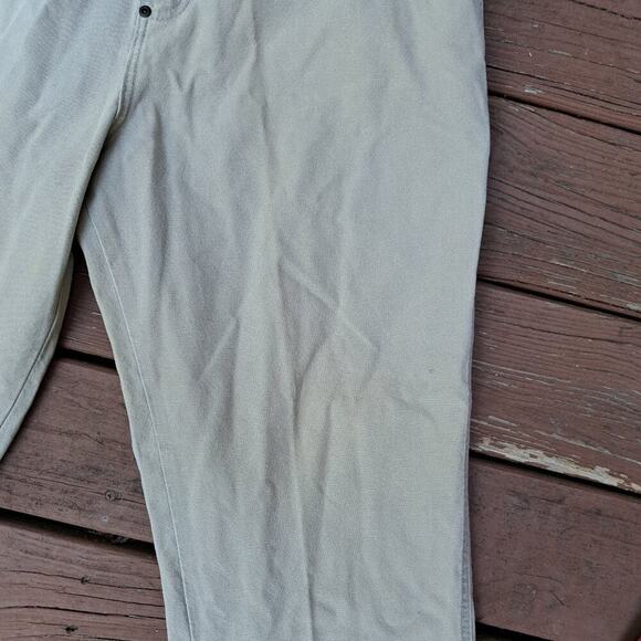 Vintage PNB Nation Clothing Carpenter Cargo pants 34X34 Men Baggy Y2K Kaki Hip H - Picture 12 of 13